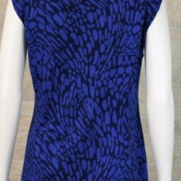 Blue Pattern LOFT Dress - Picture 2 of 4